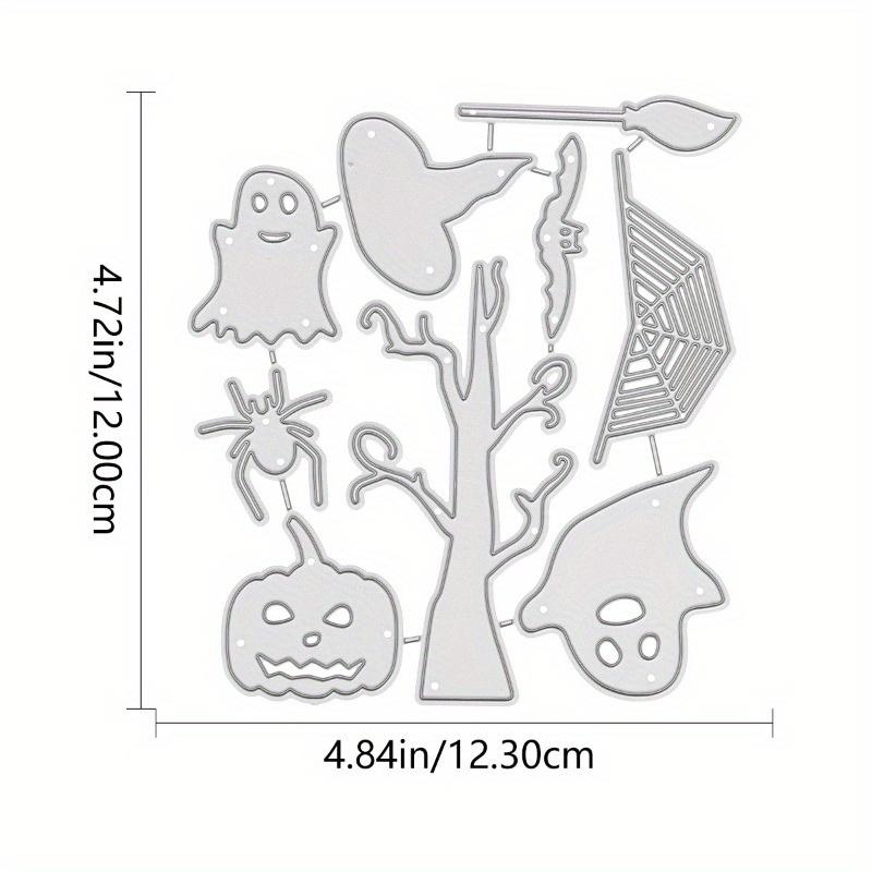 Halloween Cartoon Cutter Set - Carbon Steel Ghost Pumpkin Decorations for Scrapbook and Craft Projects