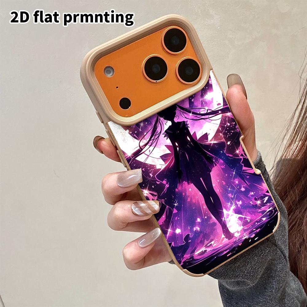 Phone Case: 2D Flat Lambskin Suitable for iPhone 18 17 16 15 14 13 Pro Protective Cases, Black Background, Christmas and Halloween Gifts