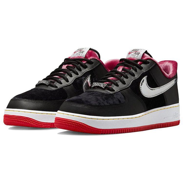 Nike Air Force 1 Low Premium H-Town Men Sneakers Black Multi-Color University-Red DZ5427-001