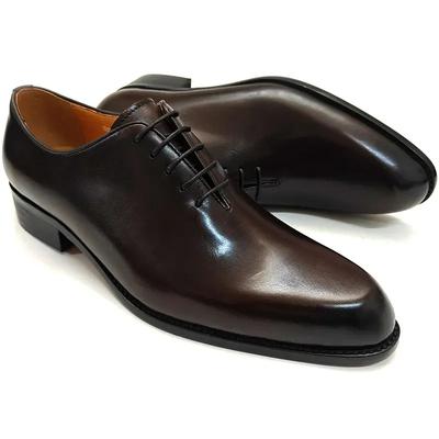 Chaussures en Cuir pour Hommes à la Mode et Réussies de Haute Qualité Faites Main Oxford Décontractées pour le Travail de Bureau pour Gentleman à Lacets Confortables
