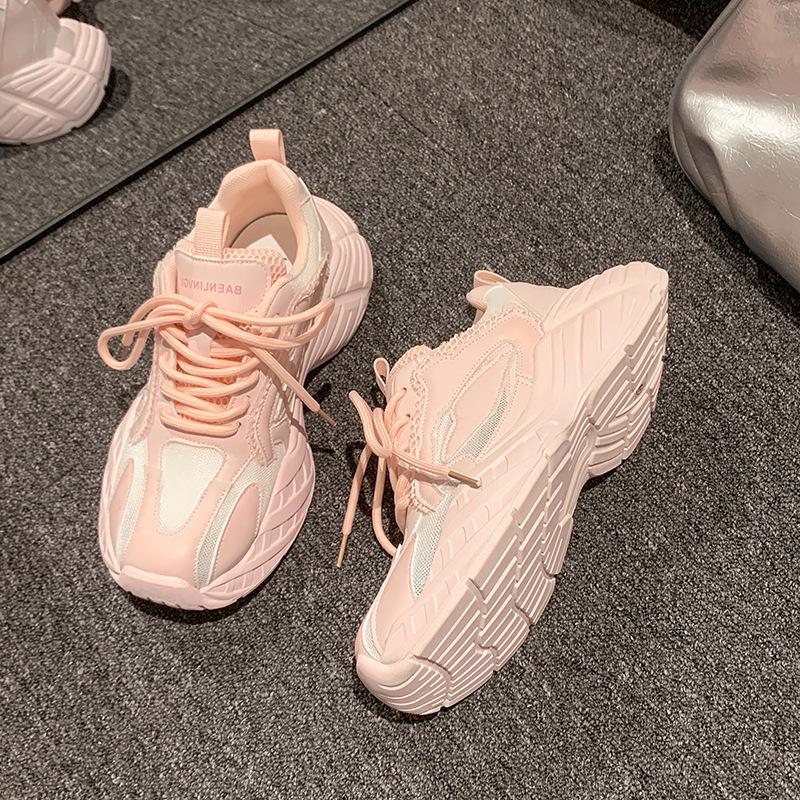 

Dad shoes increase the height of women s models 2025 new summer fashion small thick-soled light and comfortable sports shoes 40