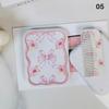 White Rabbit Bow Flip-Top Folding Makeup Mirror Portable Pocket Mirror Women Rectangle Cosmetic Make Up Mirror With Comb