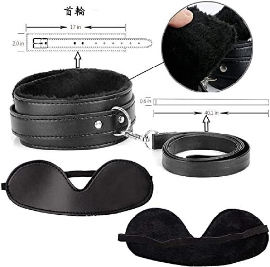 SM Restraints Set Pleasure Embarrassing SM Restraint Leg Restraint Eye Nipple and Currant Perfect for and Secretly [Extreme & Torture!!] 11-Piece Set