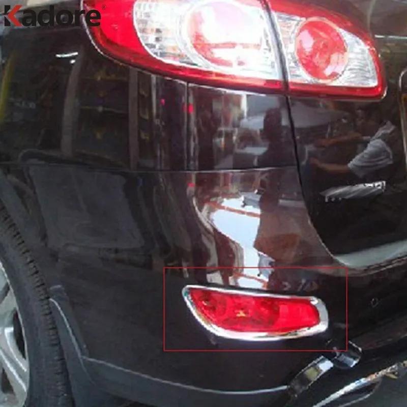 Rear Fog Light Lamp Cover Trim For Hyundai Santa Fe 2010 2011 2012 Chrome Car Tail Foglight Bezel Trims Accessories