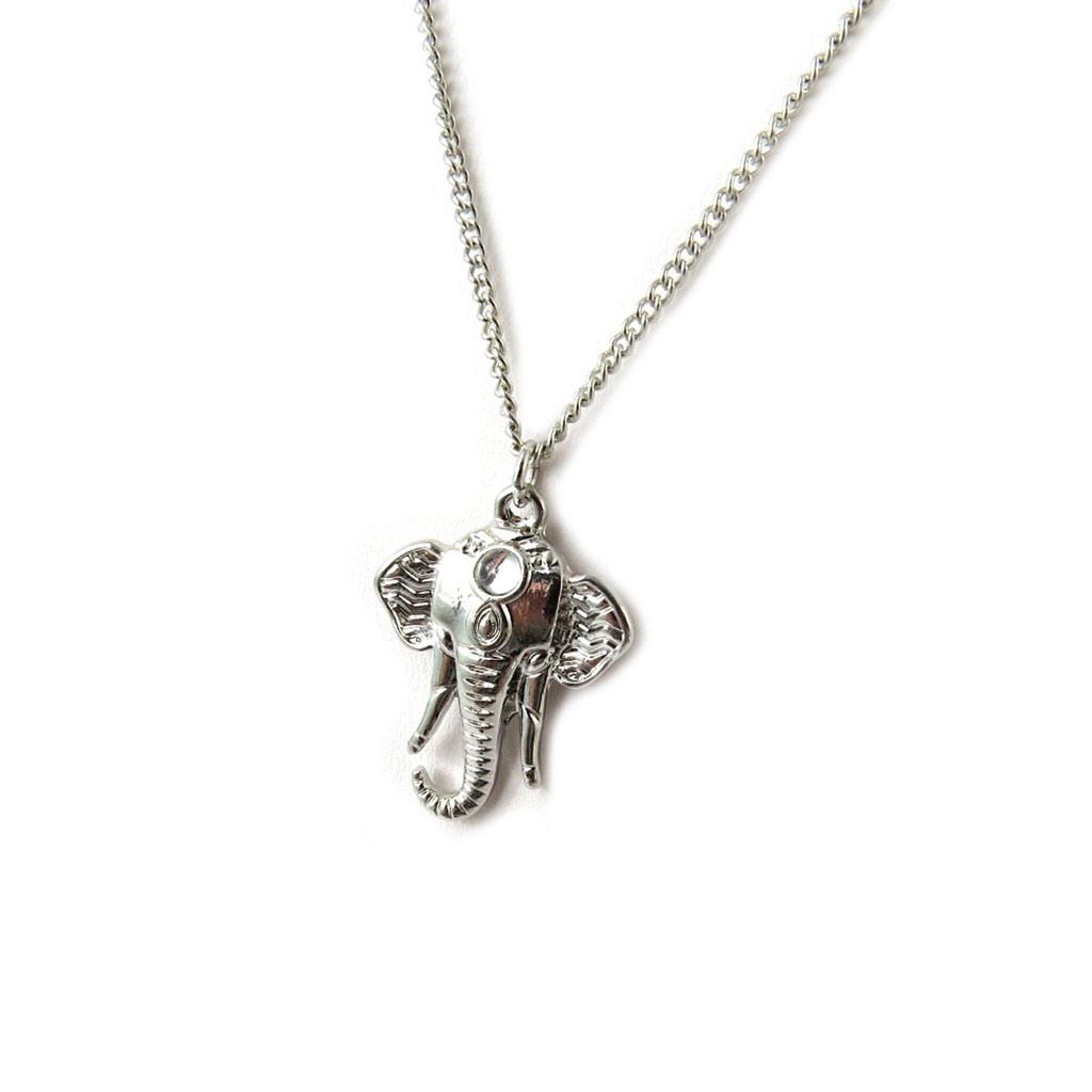 Les Trésors De Lily [N8176] - Silver 'Elephant' Designer Necklace