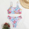 European and American Sexy Swimsuit Suit Split Swimsuit Women and Girls Floral Bikini Three-point Underwear