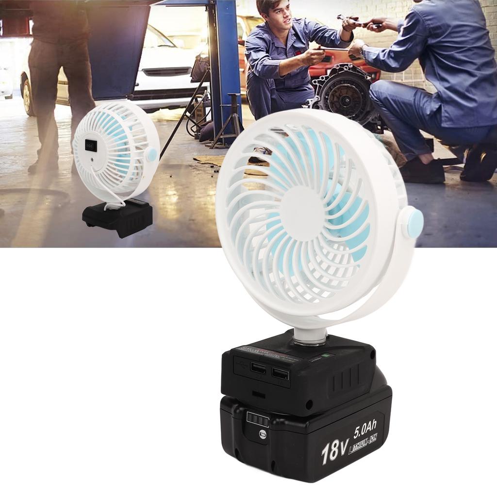 5in Cordless Fan Rechargeable Desk Fan Battery Powered Small Electric Fan with 2 USB Charging Ports