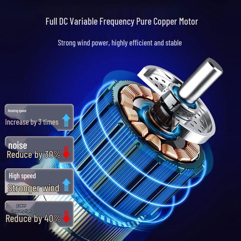 High-End Full Spectrum Ceiling Fan Light with Invisible Blades and All-Copper Motor for Restaurants and Homes