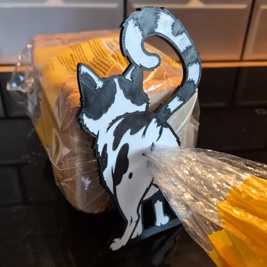 Cat Butt Bread Clip 3D Printed Bag Holder for Cat Lovers