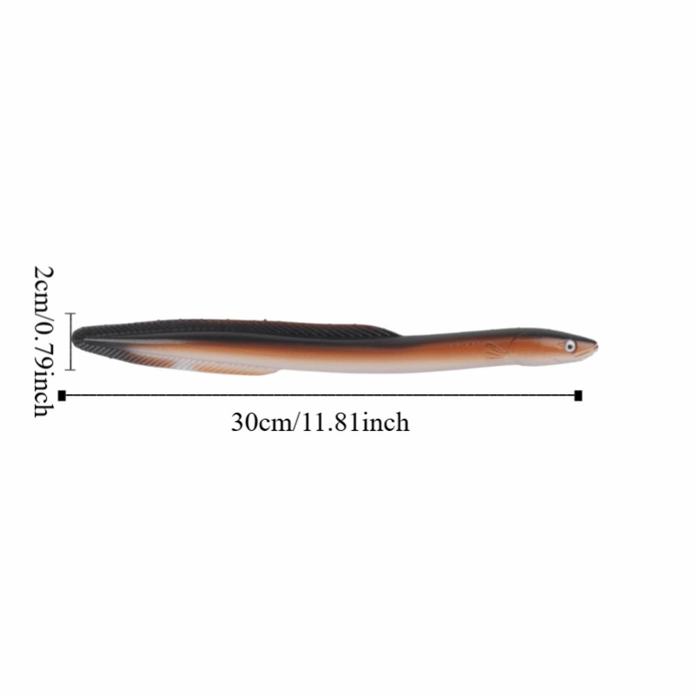 2 PCS Soft PVC EEL Lure 30CM Length Fishing Accessories Eel Fishing Lure Brown Fishing Bait Freshwater Fishing