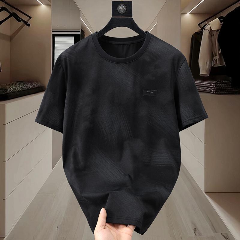 Smiao 4XL-11XL Plus Size Tops Zomer T-shirts Heren Vintage Kleding Mode Korte Mouw T-shirt 4XL(85kg-95kg) zwart