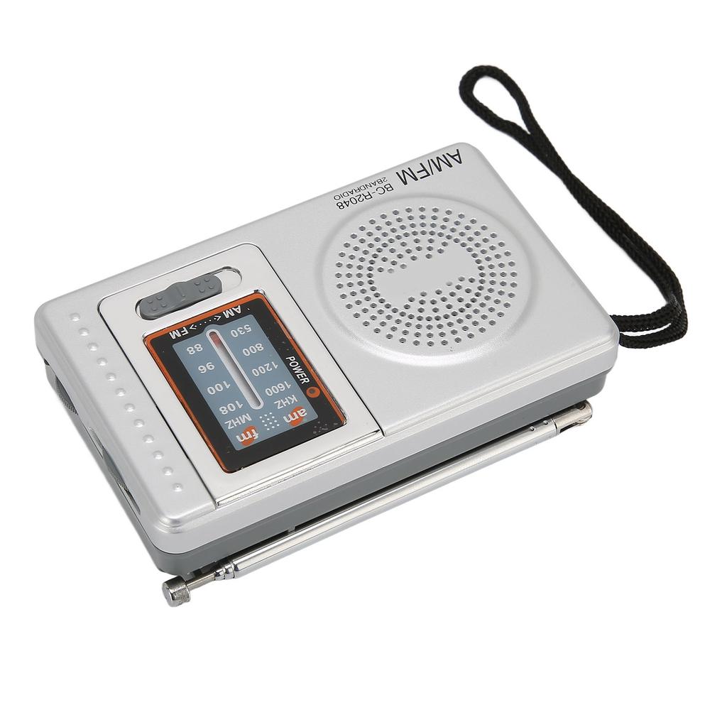 Portable Radio DSP Chip AM FM Transistor Radio with Built In Speaker for Home Travel Entertainment Work Emergency