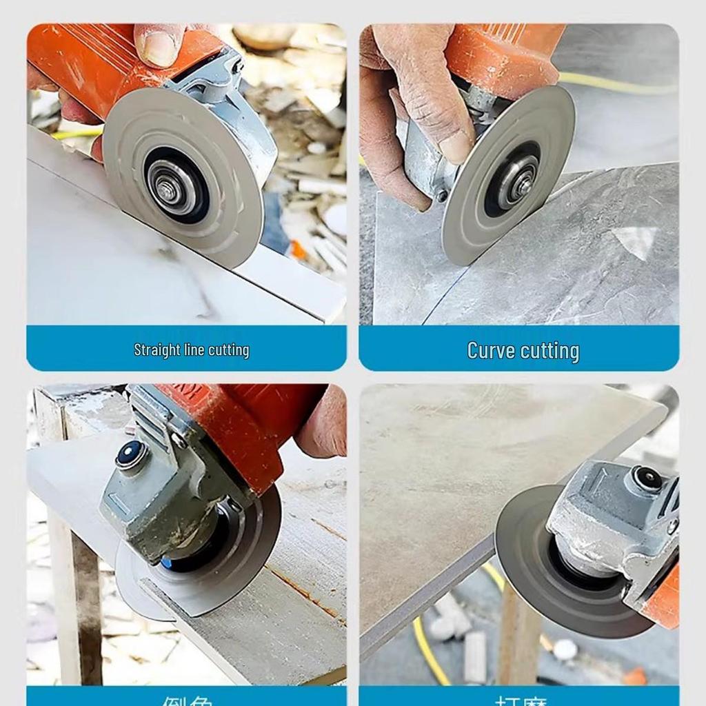 Sintered Stone Tile Cutting and Polishing Blade - 45 Degree Beveling and Flat Grinding