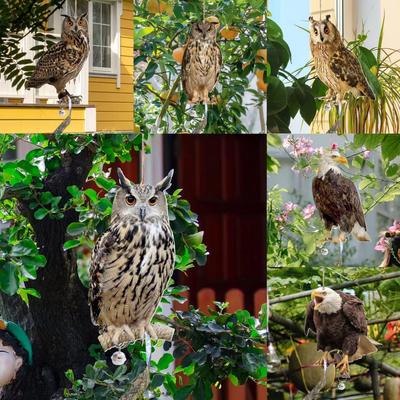 Hanging Owl Bird Repellent Wind Chime - Orchard Scarecrow Outdoor Decoration Ornament