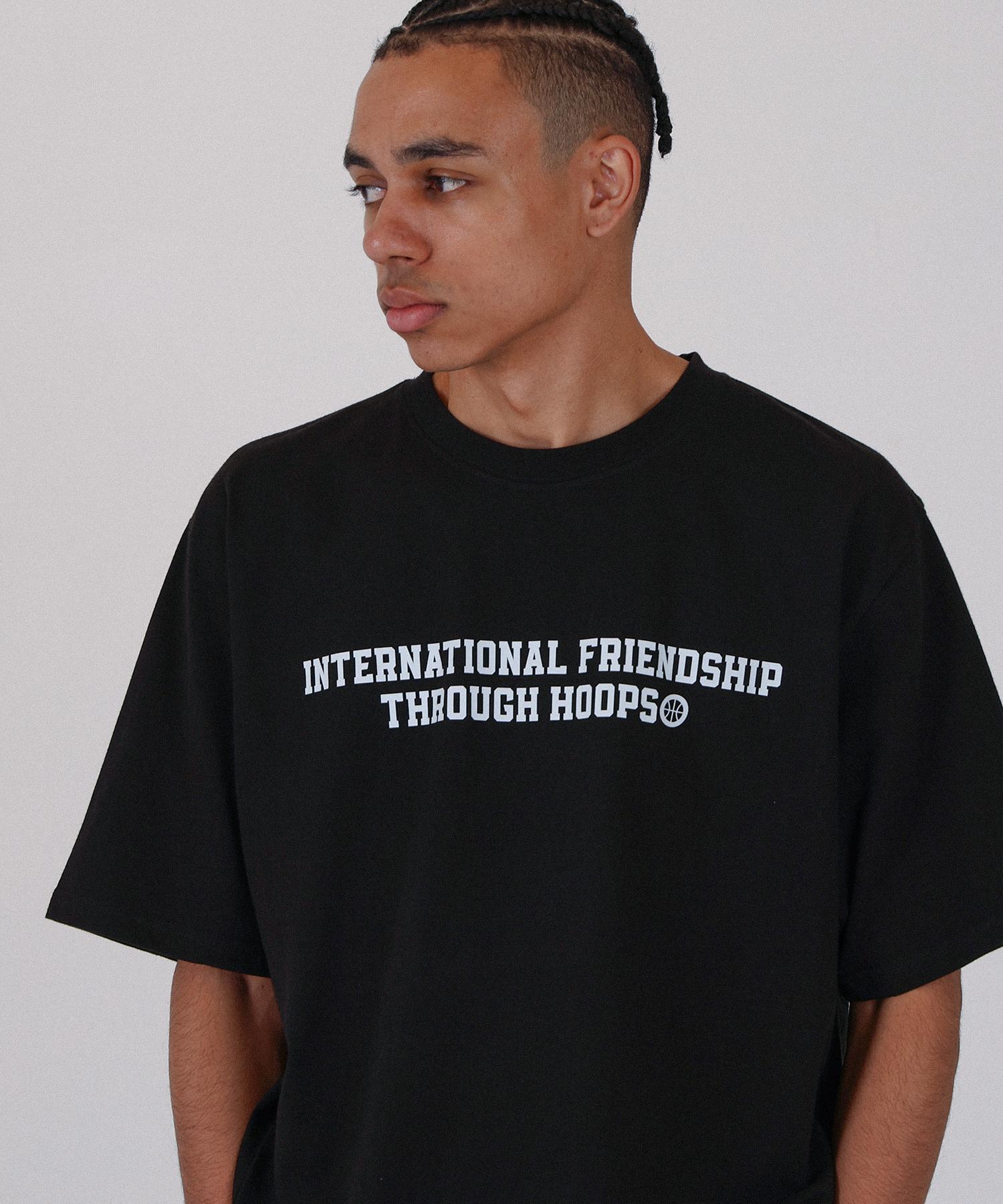 All Day Hux International Friendship Logo Short Sleeve T-Shirt Black 1