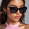 3pcs New Fashion Square Sunglasses Women Retro Personality Shades UV400 Men Outdoor Brand Colorful Colors Sun Glasses Unisex