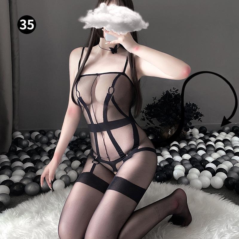 Ciorapi Mărimi Mari cu Croi Deschis - Lenjerie Seducătoare pentru Flirt Pasionat înainte de Culoare