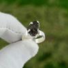 Mothers day Deal 925 Silver Natural Hessonite Rough Stackable Sister Ring US 6.5