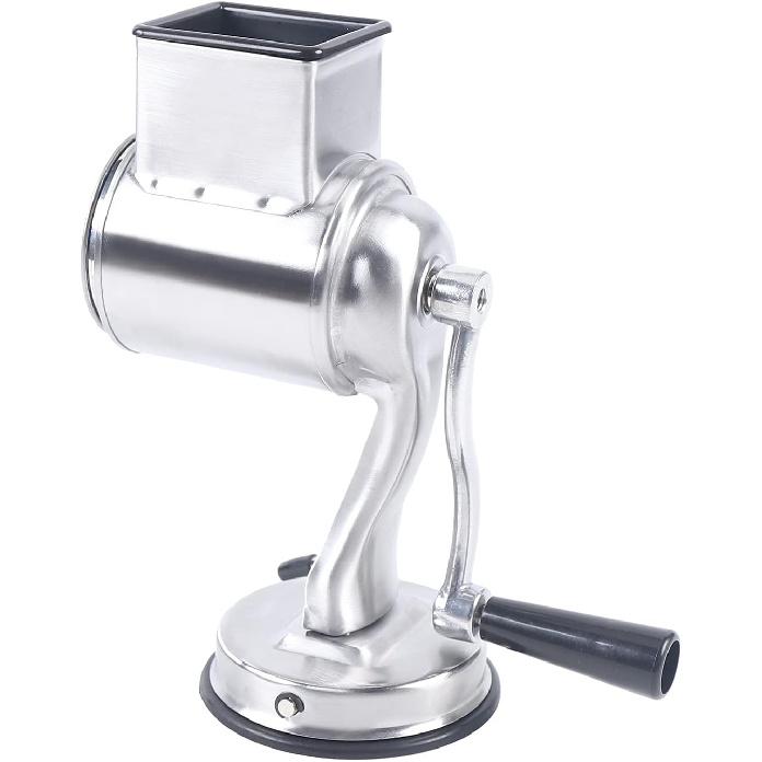 Upgrade Stainless Steel Rotary Vegetable Cheese Grater Potato Slicer Rotary Handheld Grater with 5 Blades Dishwasher Safe