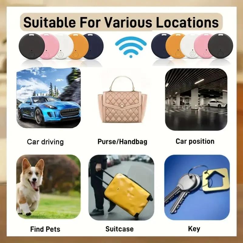Portable GPS Tracker for Old Men Kid Pet Bluetooth-compatiable 5.0 Mobile App Tracking Smart Anti-loss Device Cat Dog Locator