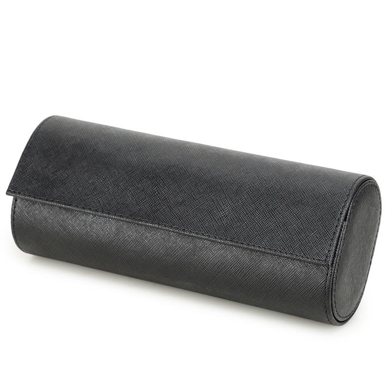 Scratch-Resistant Genuine Leather Watch Storage Box - Unisex 3-Piece Set with Pillowcase for Travel
