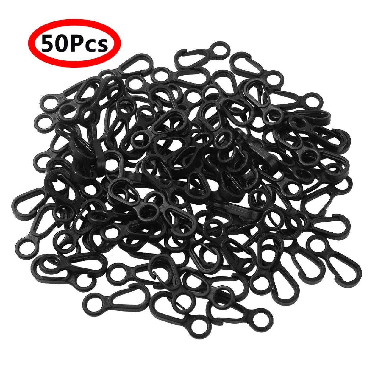 

10/50/100 шт. нейлоновые пластиковые маленькие крючки для флагштока с прочными пряжками для рюкзака чёрный