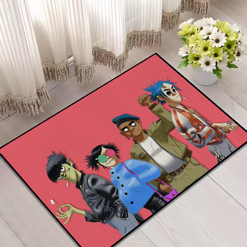 

Fictitious Door Mat For Bedroom Decoration Kitchen Bath Carpet House Super Absorbent Band Rock G-Gorillaz Rug Foot Non-slip SJR40x60CM
