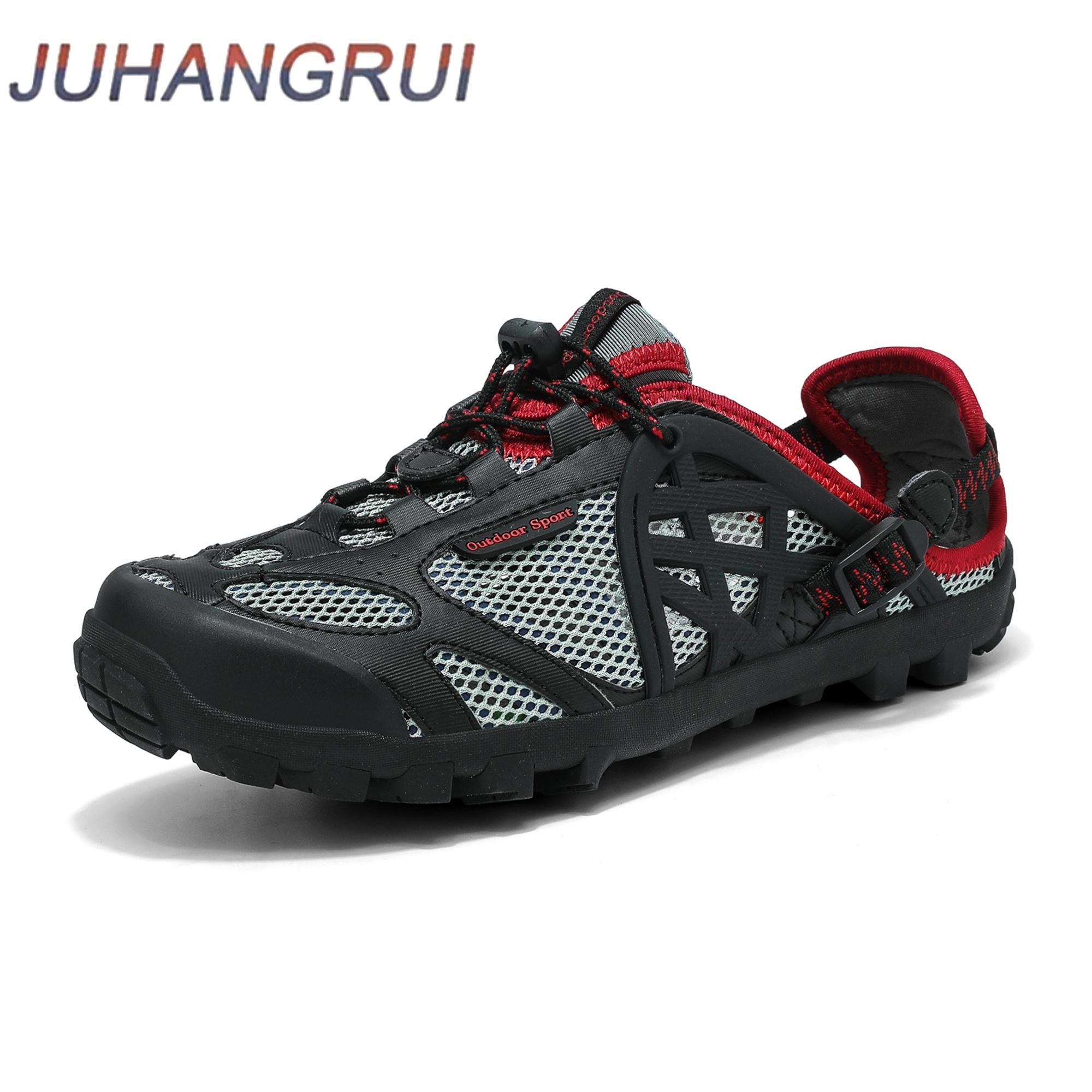 Men s Outdoor Hiking Sandals Quick-Dry Water Shoes Amphibious Wading Shoes Breathable Hiking Shoes Trail Water Sandals Big Size 39