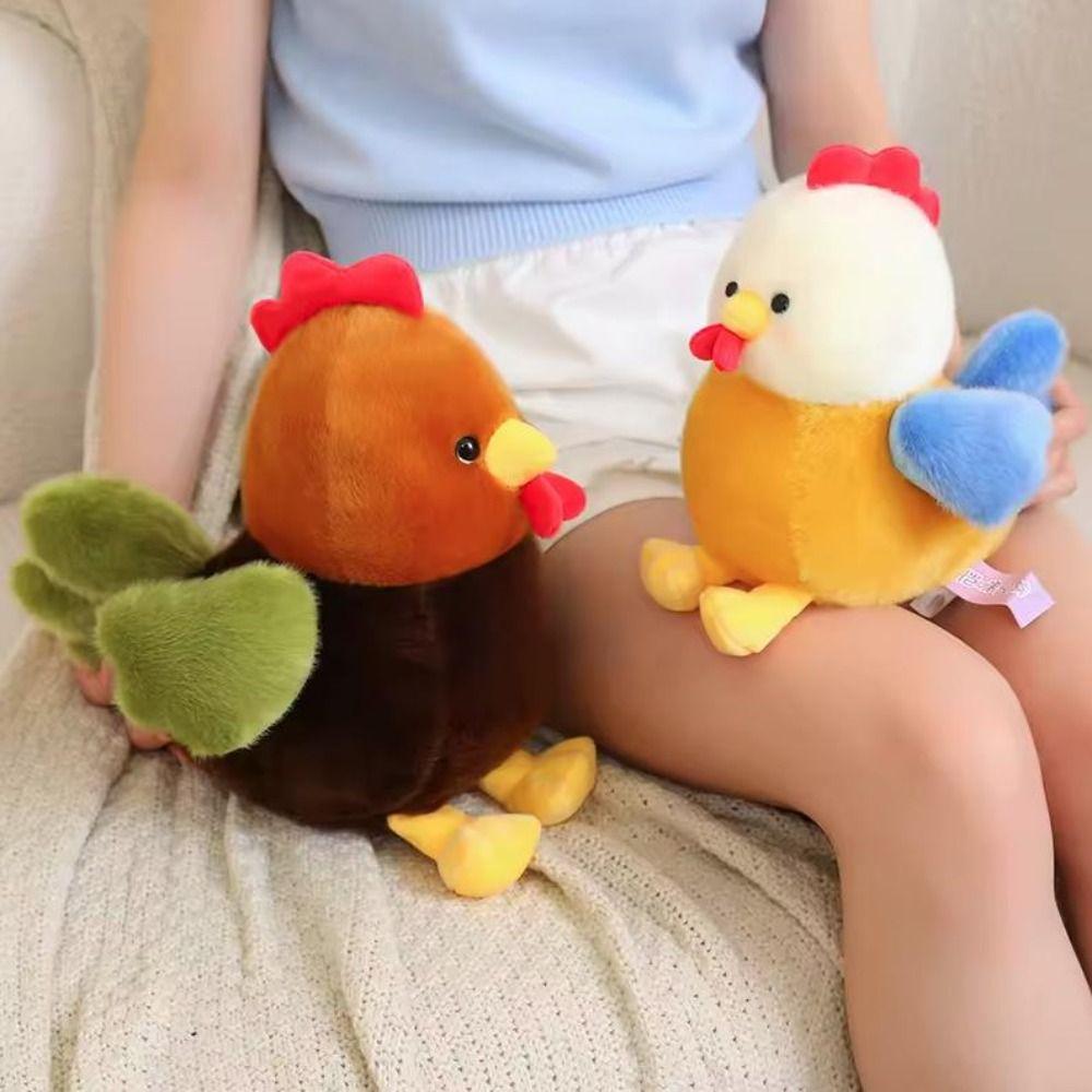 PP Cotton Filled Chicken Plush Toy Cute Rooster Hen Plush Toy Chicken Plush Doll Room Decor