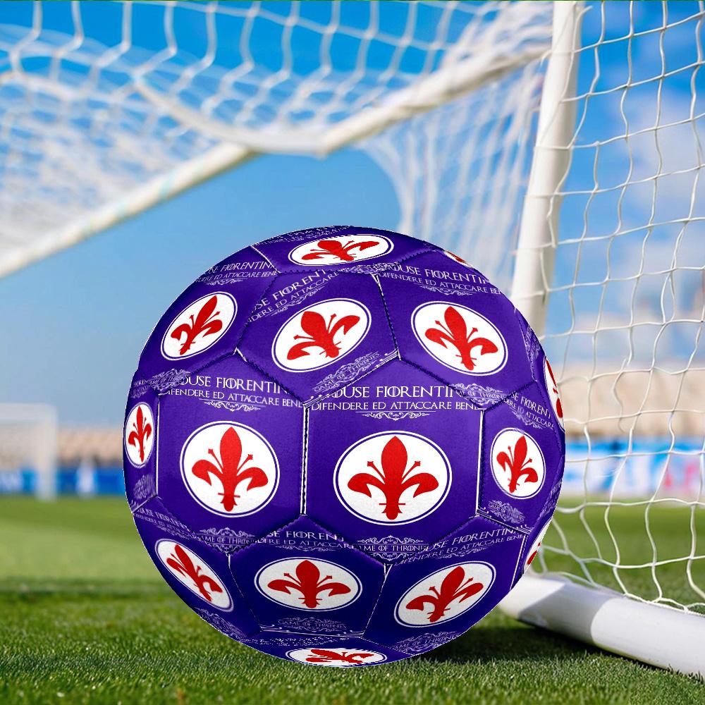 Fiorentina Football Club Soccer Ball Size 5 Soccer Ball, Machine-stitched, Soft and Comfortable, Suitable for Training and Matches Fan Gift