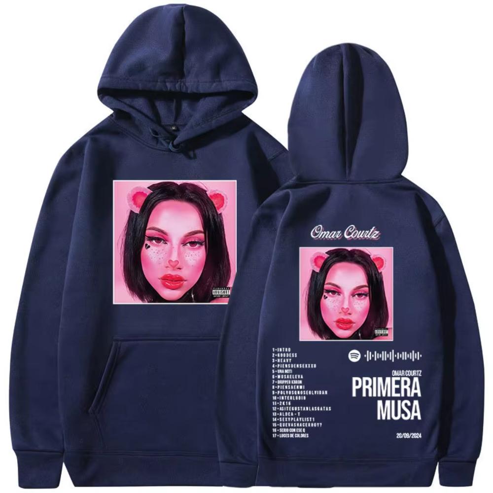 Omar Courtz Primera Musa Hoodies Men's Women's Clothing Fashion Hooded Sweatshirts Fleece Oversized Pullovers Streetwear