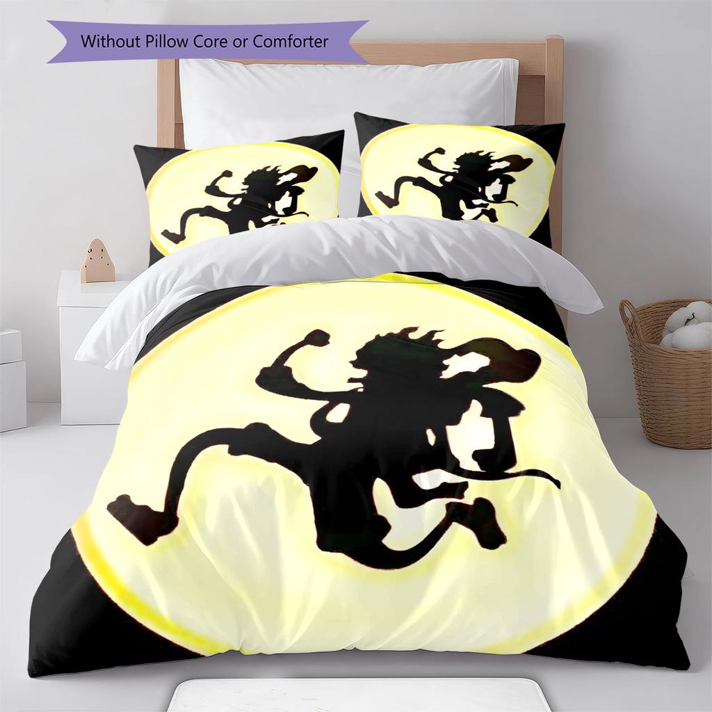 Set Copripiumino Trapuntato con Fantasia Cartone Animato Federa Decorazione per la Casa Regalo di Compleanno (1 * copripiumino + 2 * federa, senza nucleo)