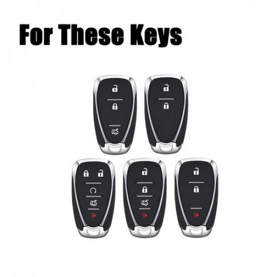 Zinc Alloy TPU Leather Car Key Cover Case For Chevy Cruze Malibu Camaro Blazer