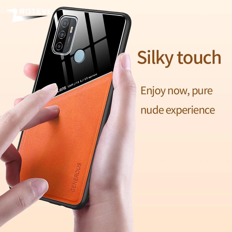 For OPPOA53S Case PU Leather Car Magnetic Hard PC Cover For OPPO A53 S A53S A33 A32 A11S OPPOA53 OPPOA33 Phone Cases