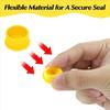 12Pcs/Pack Leak Free Glass Vials Protective Vial Caps Leak-Proof Reusable Bottle Cap Dust Plug Sealer Stopper