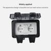 Waterproof and Dustproof Double European Socket with Integrated Switches and Indicators for Outdoor Safety