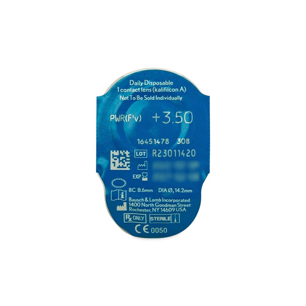 Bausch+Lomb Ultra One Day Spherical Day Lenses, Premium Contact Lenses, Soft, Pack of 30, BC 8.6mm, DIA 14.2