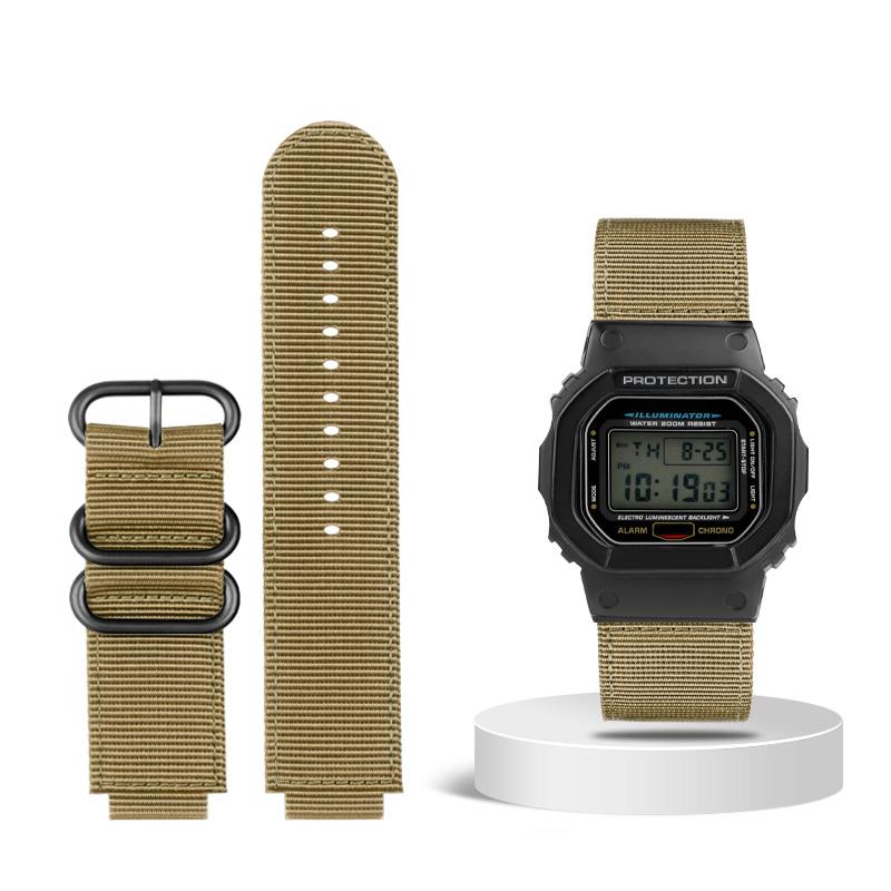 Klasyczny Adaptujący się dla G-SHOCK Casio GW6900 DW5600 GW-B5600 GM-5600 serii nylonowy pasek akcesoria sportowe outdoorowe płócienny pasek do zegarka
