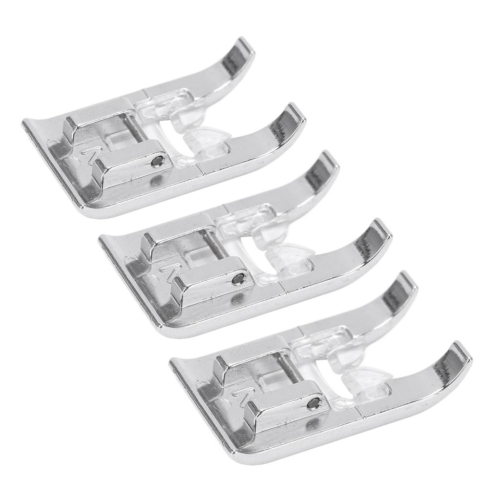 3Pcs Zigzag Foot Stainless Steel Multifunctional Universal Lightweight Durable Sewing Machine Presser Foot for Home