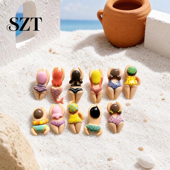 Swimming Athlete Magnet 6/11Pcs 3D Figure Refrigerator Magnet, Cartoon Bikini Women Kitchen Decorative Home Office Whiteboard Locker Fridge