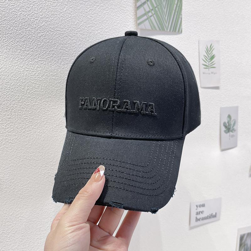 Schicke Baseballkappe mit besticktem Buchstaben für Damen – verstellbare, leichte und sonnenschützende Papa-Mütze, koreanischer Stil, Entenschnabelmütze, vielseitig einsetzbar