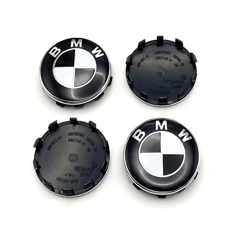 4PCS 56/60/68mm Car Hub Cap Decor Sticker Badge Wheel Center Covers Decal Auto Accessories For BMW M E36 E46 E60 E90 F10 E36 G20