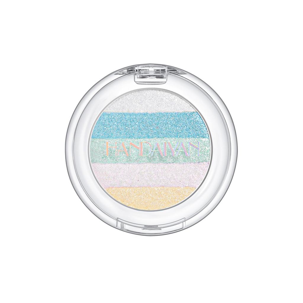 High Pigment Diamond Five Colors Glitter Shimmer Eye Shadow Long Lasting Waterproof Press Powder Single Color Chameleon Eyeshadow