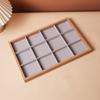 Wood Jewelry Display Tray 6/9/12/24 Grids Wood Organizing Box Large Ring Earring Holder  Bracelet