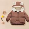 Autumn Winter Warm Outerwear Girl Boy Hooded Lamb Fleece Down Jackets Casual Jacket Children Clothes Baby Thicken Coats