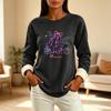 Women's Long Sleeve Pullover Round Neck Halloween Print Winter Casual Top