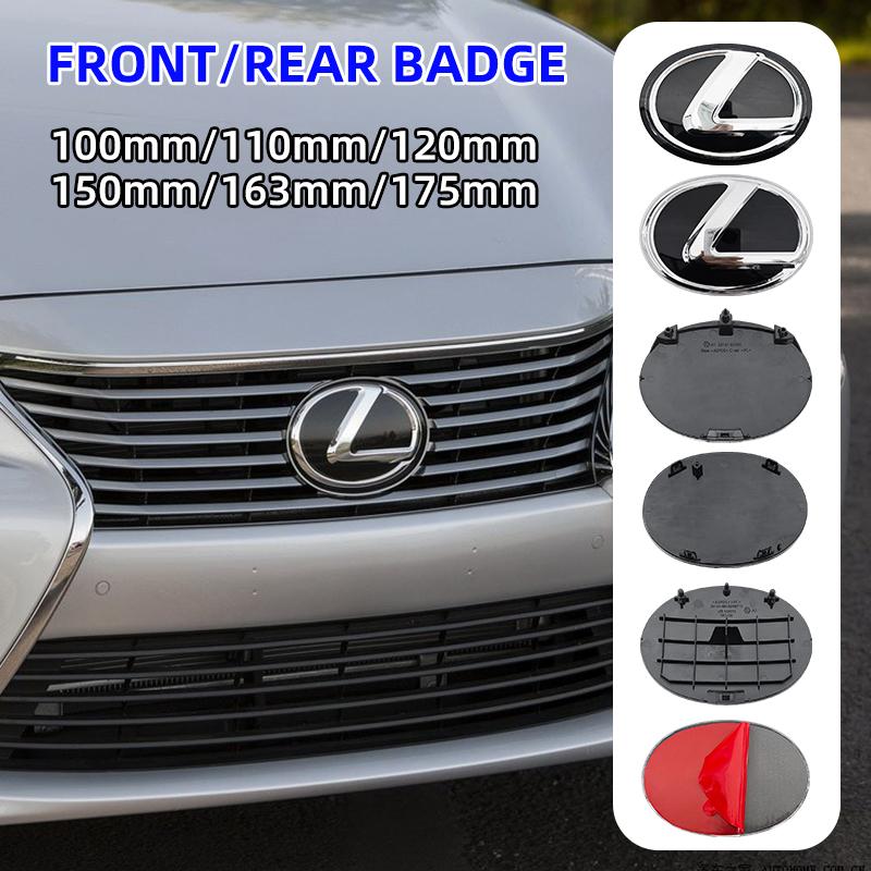 Car Sticker 3D Front Grille Emblem Rear Trunk Badge For Lexus CT200h IS ES NX RX UX GX GS F Sport No ACC Radar Logo Replacement