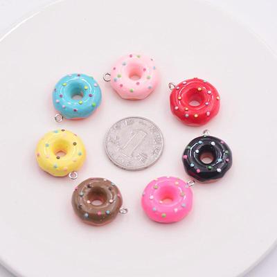 Resin Donut Earrings & Keychain Charm Set