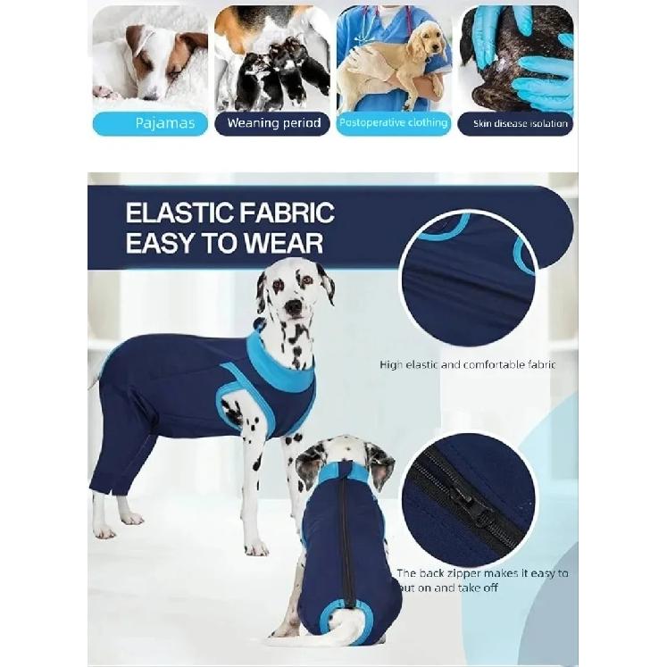 Dog Post Op Suit Comfy Female Male Dogs Spay Neuter Suit Wound Protector, Hind Leg Dog Recovery Surgery Sleeve Pet Medical Shirt