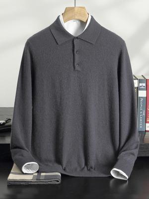 Men's Cashmere Sweater: 2025 Autumn-Winter Business Casual Warm Knitwear